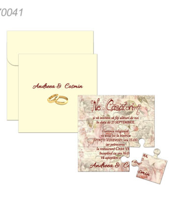 Invitatii Nunta Puzzle 9 Piese