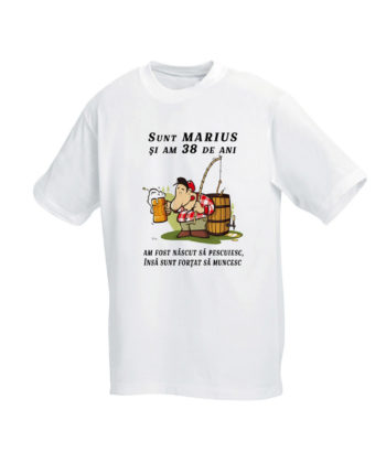 Tricou personalizat M cu poza si text realizat in Ploiesti