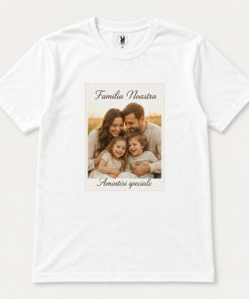 Tricou personalizat XL cu poza si text prin sublimare