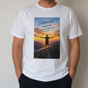Tricou personalizat XXL cu poza si text prin sublimare