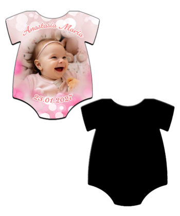 marturie botez magnet tricou fata si verso