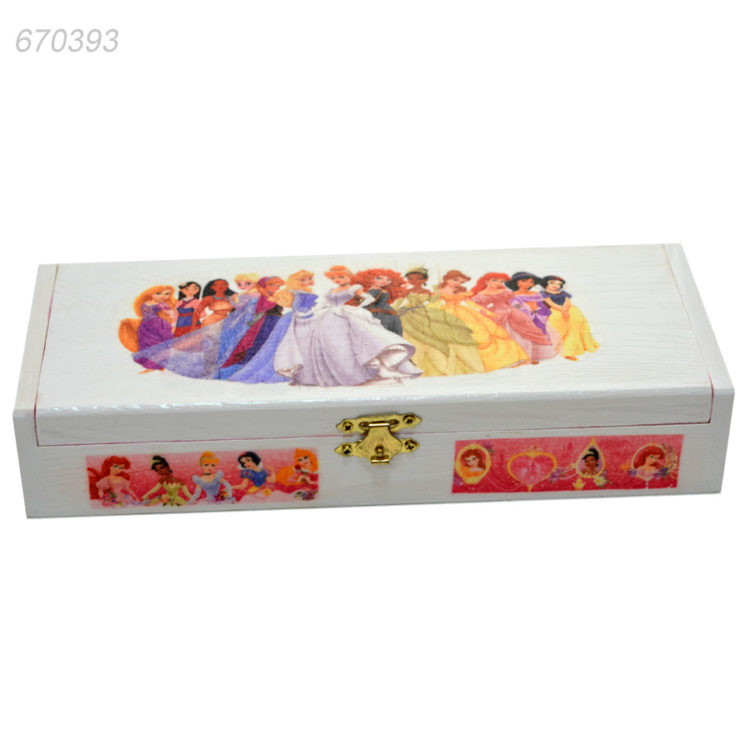 Cutie din lemn personalizata tematica printese