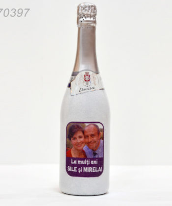 Set Sampanie Si Doua Pahare Personalizate Cu Fotografie