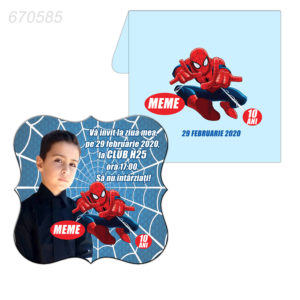 Invitatie Aniversare Copii - Spiderman Magnet