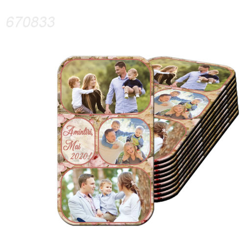 Magnet plastifiat personalizat cu 3 fotografii