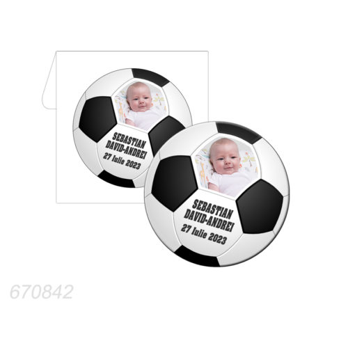 Marturie magnet forma rotunda tematica minge fotbal
