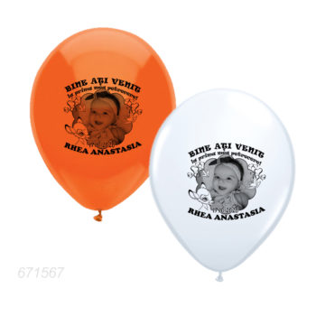 baloane bambi personalizate botez cu poza nume si data