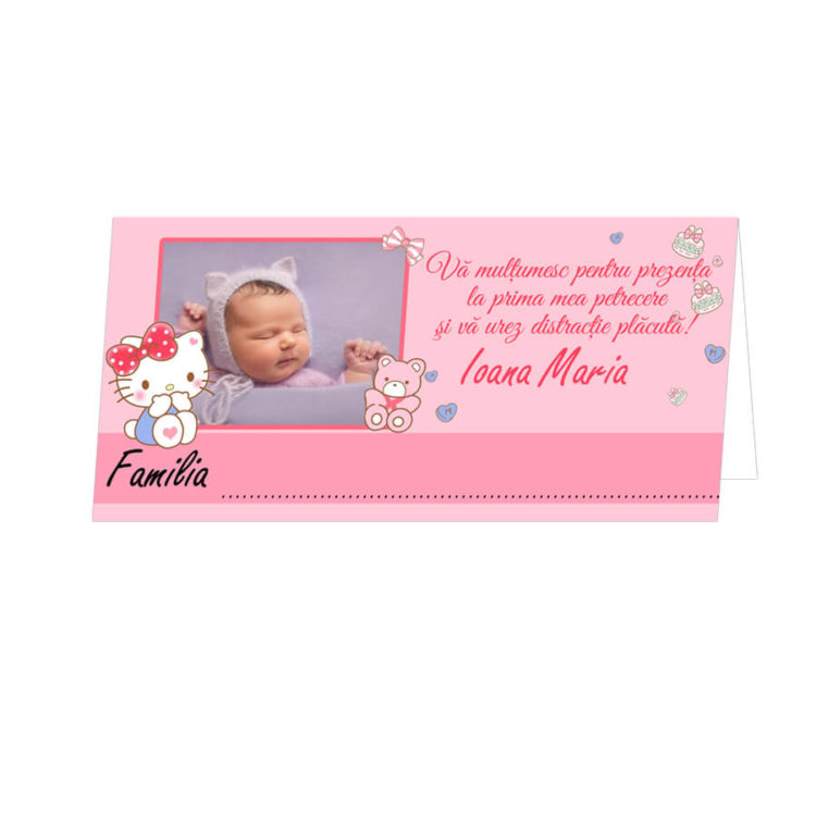 Plic Hello Kitty pentru bani la botez