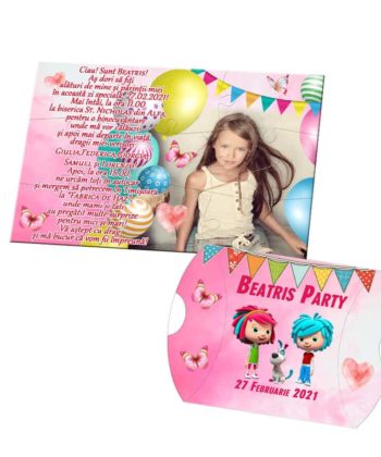 Invitatie puzzle botez sau aniversare