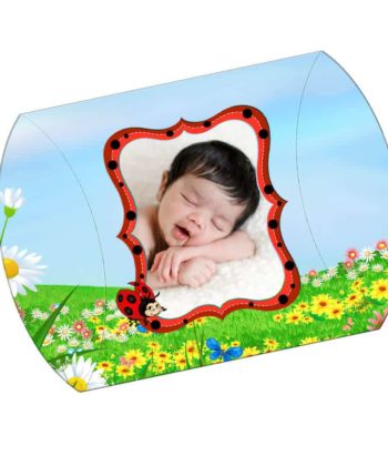 Invitatie botez cu buburuze puzzle 12 piese, invitatie tip joc puzzle