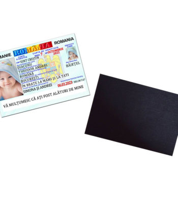 Marturie botez tip buletin, carte de identitate baby