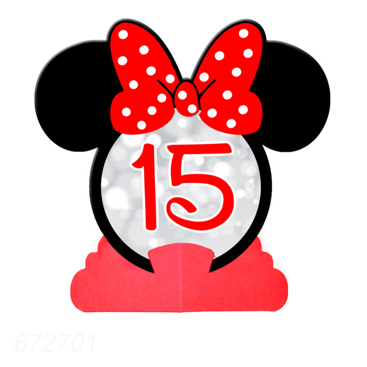 Numere masa Minnie Mouse rosu
