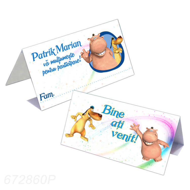 Plic pentru dar botez tematica Pat si Stan