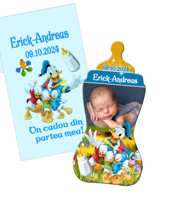 Marturii botez Donald Duck magneti biberon