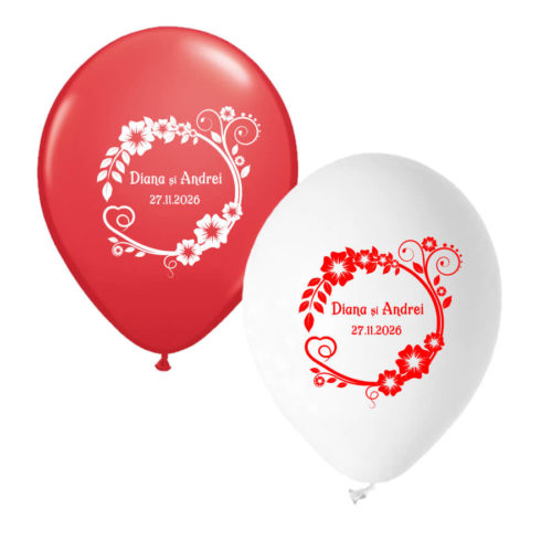 Baloane pentru nunta tematica florala