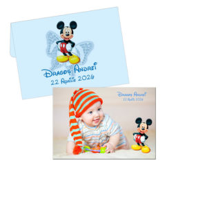 Invitatii botez Mickey Mouse - Invitatii Botez Baiat Mickey Mouse