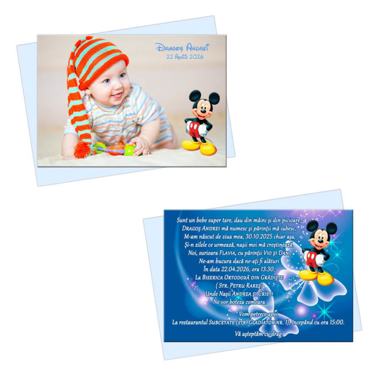 Invitatii botez Mickey