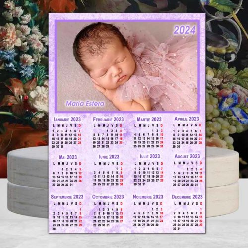 Calendar magnetic 2024 lila