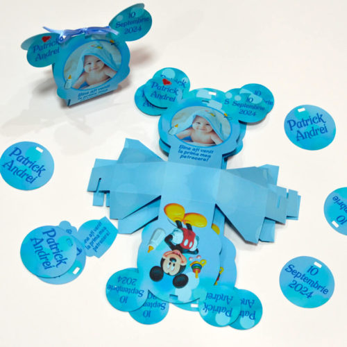 Bomboniere Cutiute Forma Mickey bleu