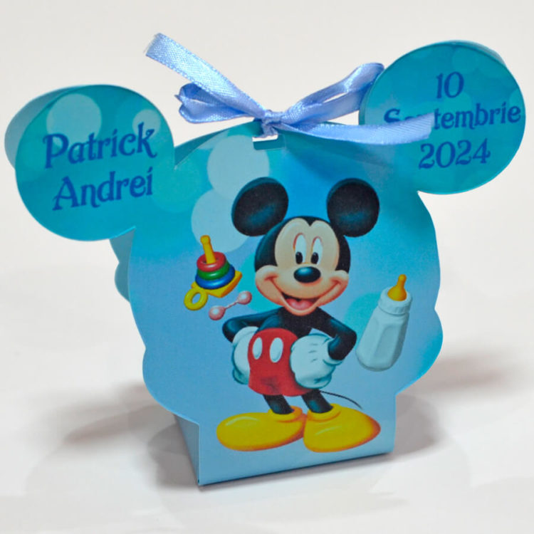 Bomboniere Cutiute Forma Mickey bleu