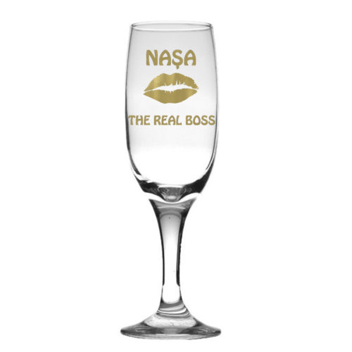 NASA "The Real BOSS", pahar sampanie botez, auriu