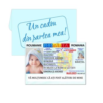 Magneti buletin botez personalizati