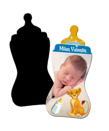 Marturii botez Lion King Simba magneti biberon