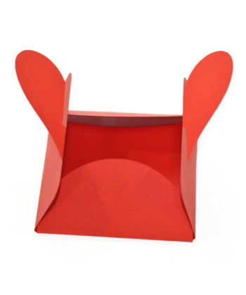 Cutiute forma inima, culoare rosie