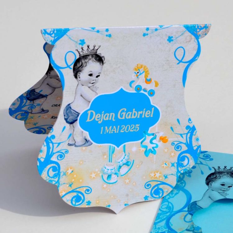 Invitatii botez baiat micul print