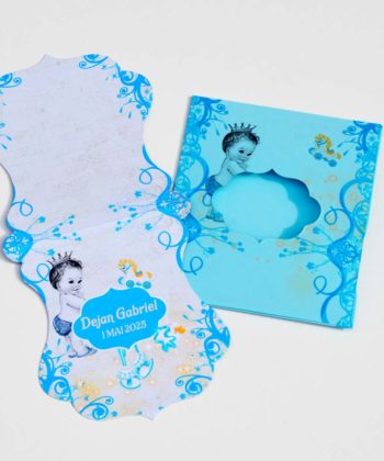 Invitatii botez baiat micul print