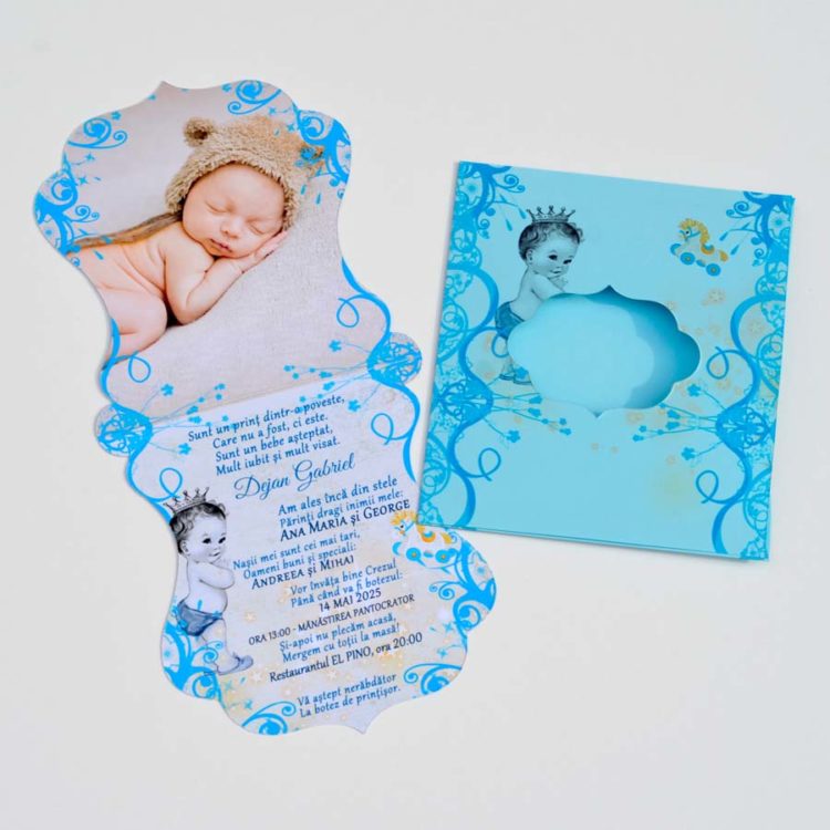 Invitatii botez baiat micul print