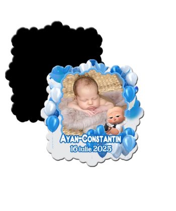 Marturii botez magneti Baby Boss fantezie cu plicuri incluse