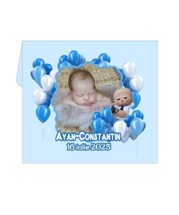 Marturii botez magneti Baby Boss fantezie cu plicuri incluse