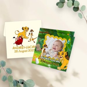 Invitatii Botez Lion King - Invitatii botez baiat - Invitatii botez online