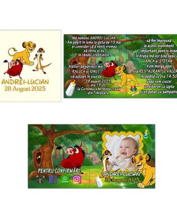 Invitatie botez SIMBA si prietenii