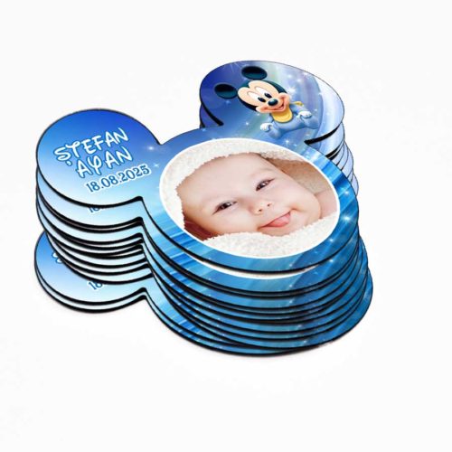 Marturie magnet baby Mickey Mouse cu plic inclus