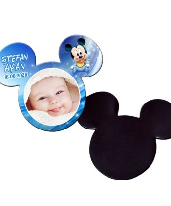 Marturie magnet baby Mickey Mouse cu plic inclus