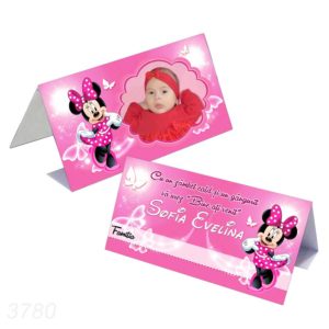 Plicuri Bani Botez Fetite Minnie Mouse - Plic Bani Botez Minnie Mouse