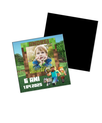 Invitatii Minecraft cu magneti