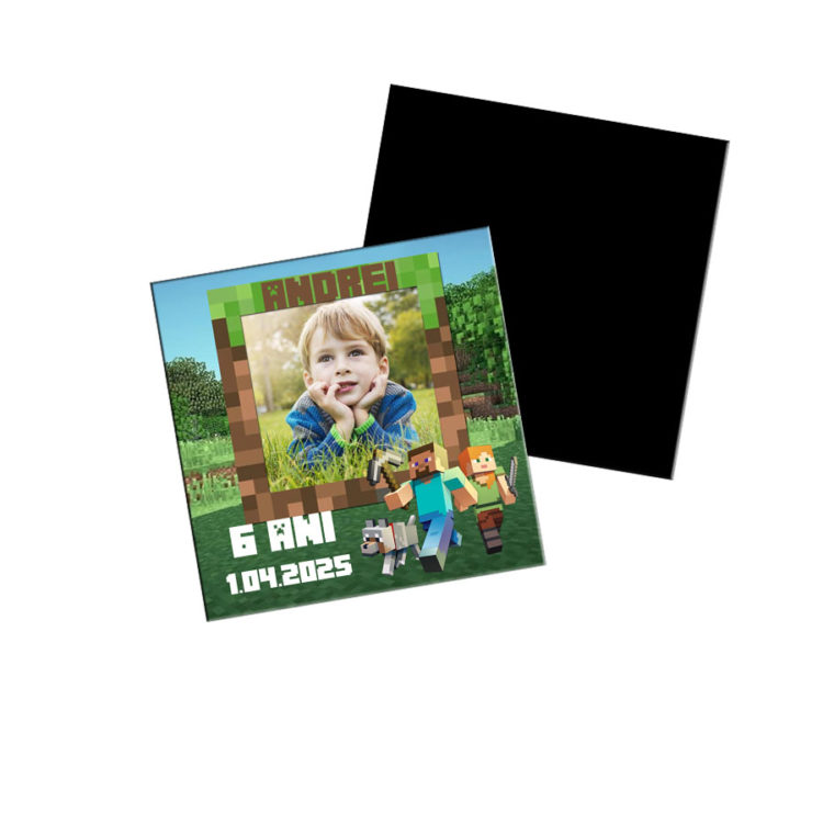 Invitatii Minecraft cu magneti