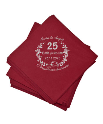 Servetele Aniversare 25 Ani Casatorie - Cadou Aniversare 25 Ani Casatorie