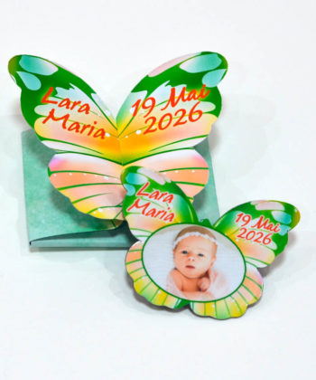Invitatii botez magneti fluture