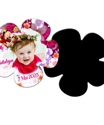 Marturii botez fete floare - Marturii botez magnet 9x9cm