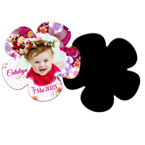 Marturii botez fete floare - Marturii botez magnet 9x9cm