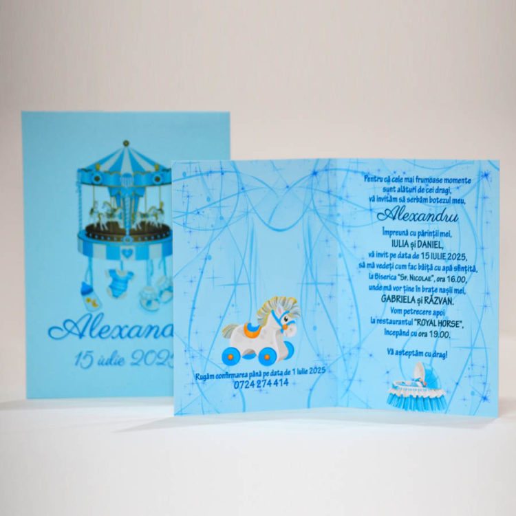 Invitatie botez carusel