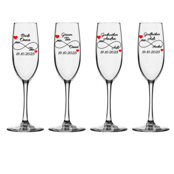 set 4 pahare personalizate nunta miri si nasi