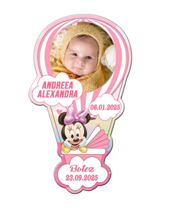 Magneti forma balon aer cald Minnie Mouse
