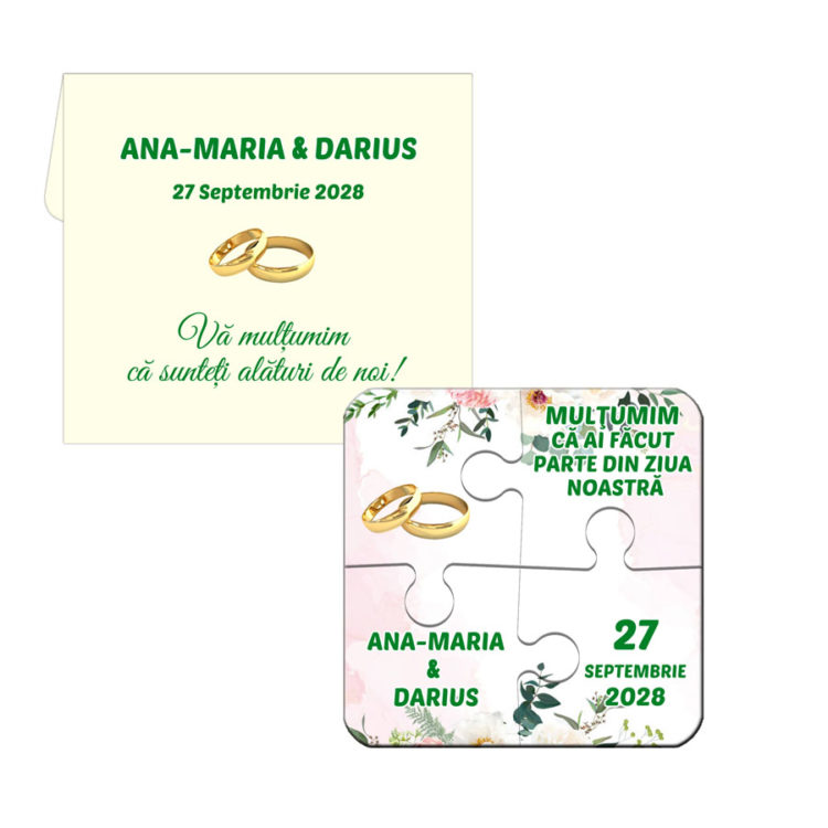 Marturii nunta puzzle 4 piese
