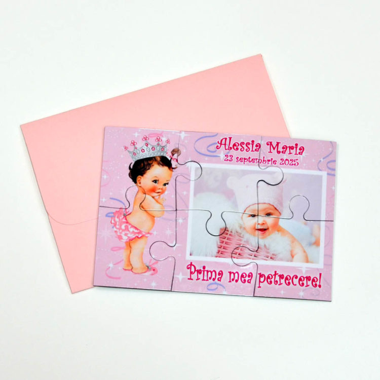 Marturii botez puzzle roz