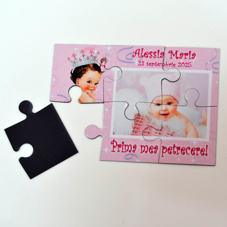Marturii botez puzzle roz